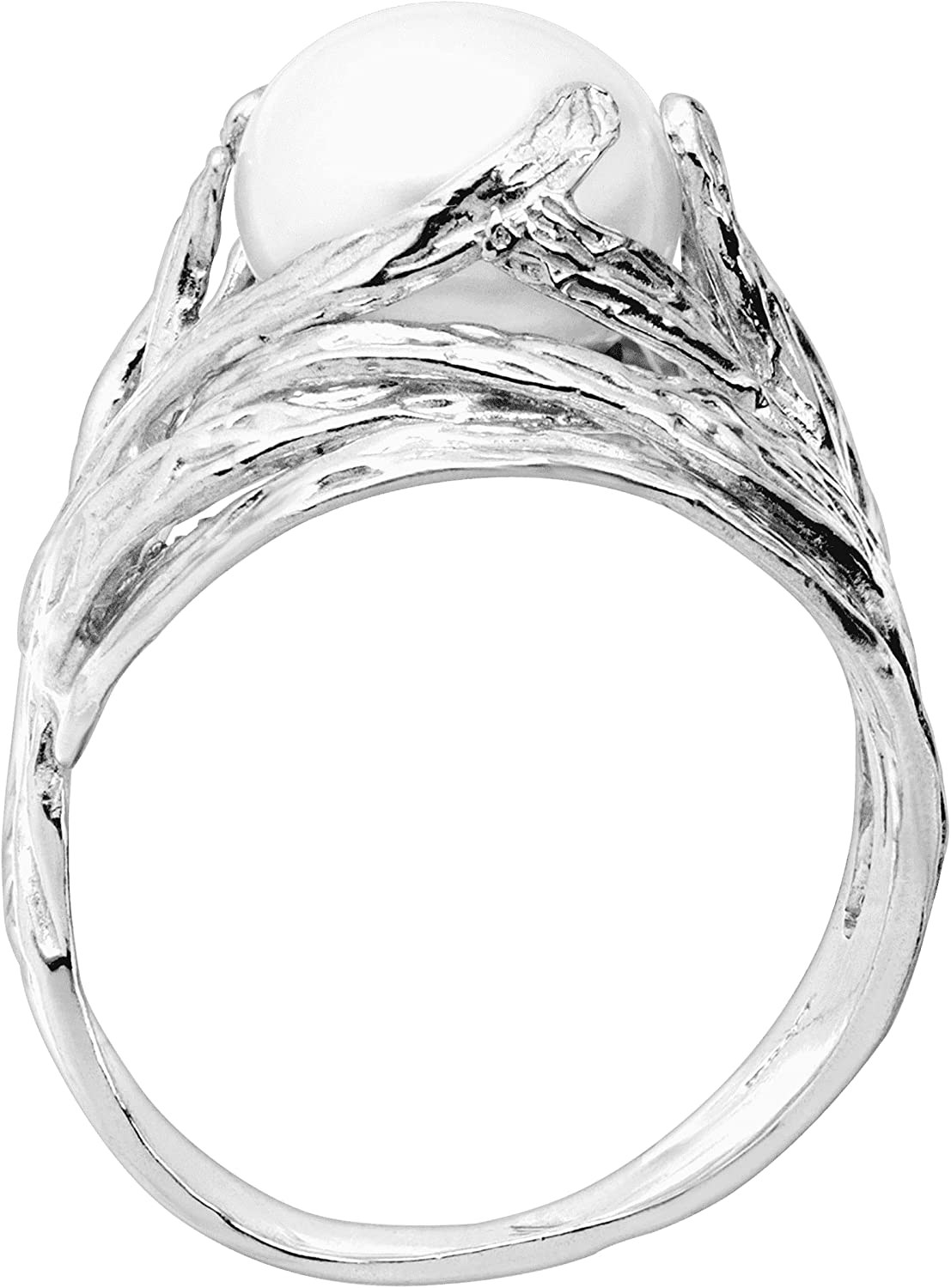 Silpada 'Nested Cultured Pearl' 9.5-10 mm Freshwater Cultured Pearl Ring in Sterling Silver - Image 3